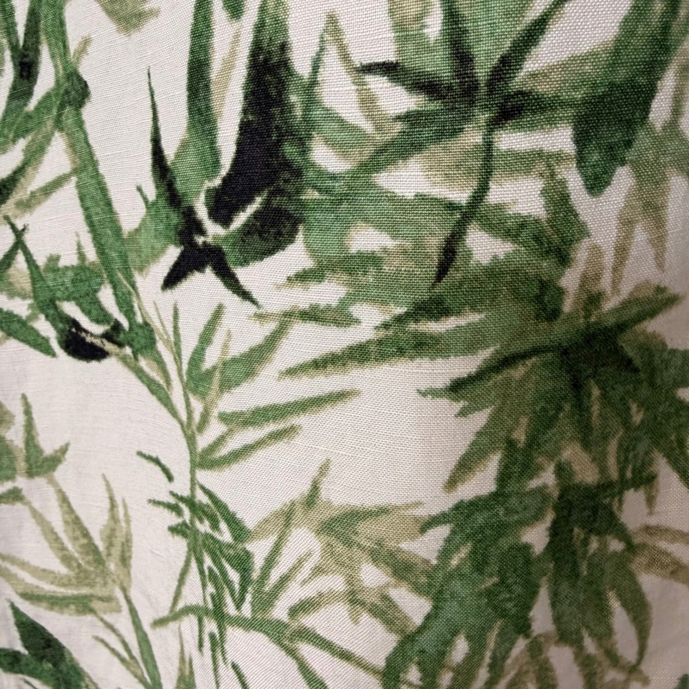 J. Jill Wide Leg Linen Blend Cropped Botanical Print Pants (Small P) Flowy Light - Picture 9 of 16